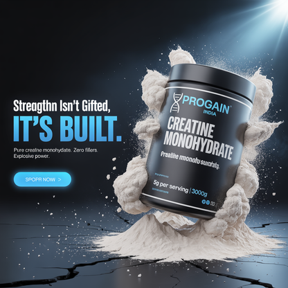 "ProGain India Creatine — 5g Pure Power Per Scoop"